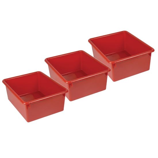 Picture of Romanoff Stowaway Letter Boxes, 5-1/4inH x 10-1/2inW x 13-1/4inD, Red, Pack Of 3 Boxes