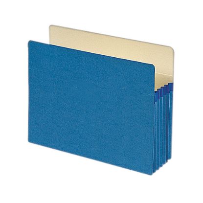 Picture of Smead Color File Pockets, Letter Size, 5 1/4in Expansion, 9 1/2in x 11 3/4in, Blue