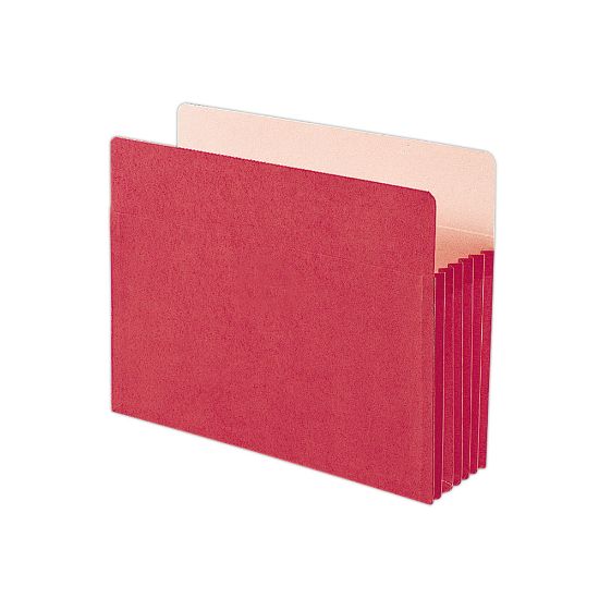 Picture of Smead Color File Pockets, Letter Size, 5 1/4in Expansion, 9 1/2in x 11 3/4in, Red