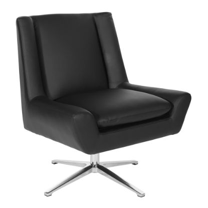 Picture of Office Star Faux Leather Guest Chair, Black