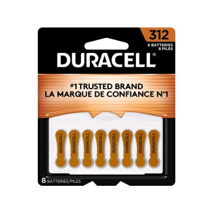 Picture of Duracell Size 312 Brown Hearing Aid Batteries, Pack of 8