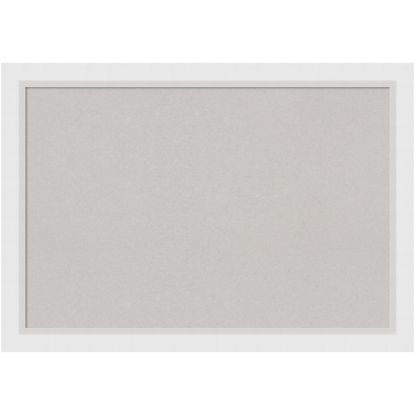 Picture of Amanti Art Cork Bulletin Board, 40in x 28in, Gray, Blanco White Wood Frame