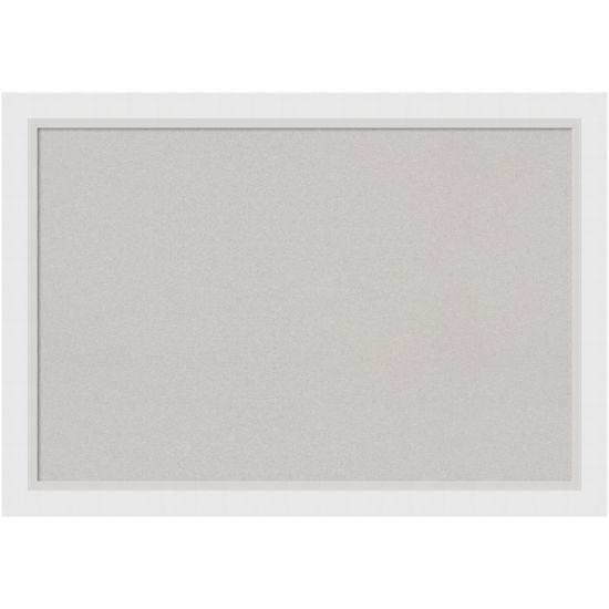 Picture of Amanti Art Cork Bulletin Board, 40in x 28in, Gray, Blanco White Wood Frame