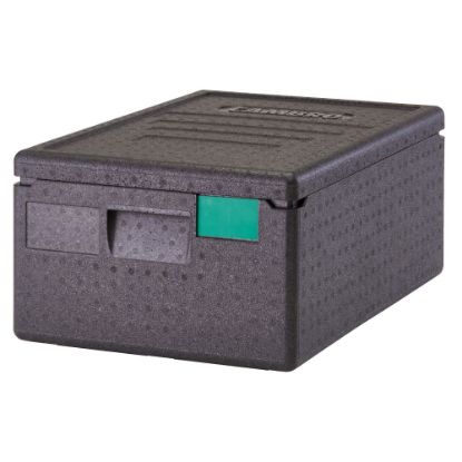 Picture of Cambro Cam GoBox GN 1/1 6in Top Loading Food Transporter, 10inH x 15-3/4inW x 23-1/2inD, Black