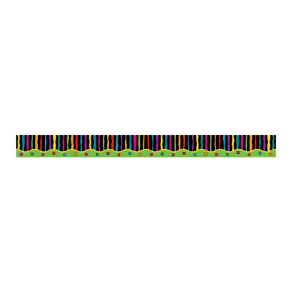 Picture of Barker Creek Straight-Edge Borders, 3in x 35in, Neon Stripe, Pack Of 12