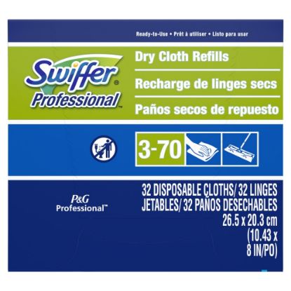 Picture of Swiffer Professional Regular Dry Cloth Sweeping Pad Refills for Swiffer Sweeper (32 Refills per Box)