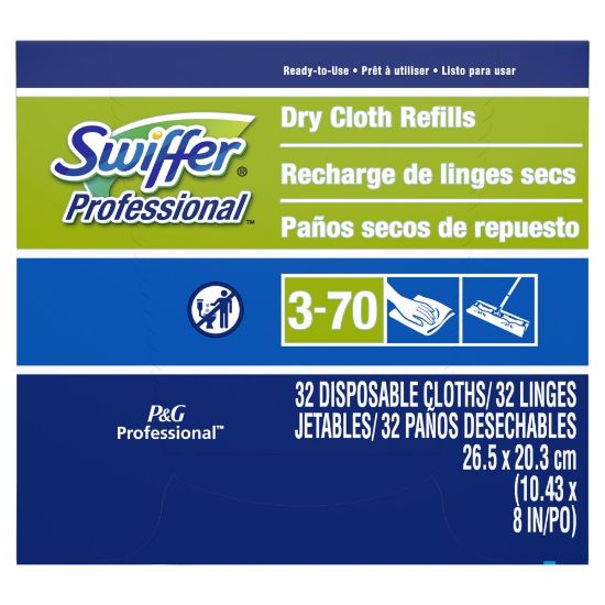 Picture of Swiffer Professional Regular Dry Cloth Sweeping Pad Refills for Swiffer Sweeper (32 Refills per Box)