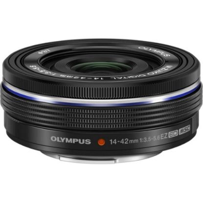 Picture of Olympus M.Zuiko - 14 mm to 42 mm - f/22 - f/5.6 - Zoom Lens for Micro Four Thirds - 37 mm Attachment - 0.23x Magnification - 3x Optical Zoom - MSC - 0.9in Diameter - Silver