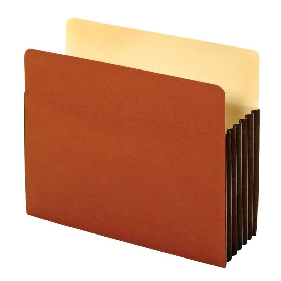 Picture of Office Depot Brand Heavy-Duty File Pockets, 5 1/4in Expansion, 8 1/2in x 11in, Letter Size, 30% Recycled, Brown, Box Of 10 File Pockets