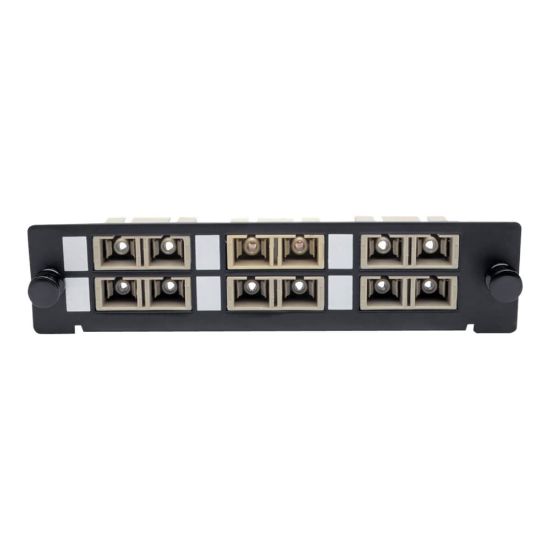 Picture of Tripp Lite Toolless Pass-Through Fiber Patch Panel MMF/SMF 6 SC Connectors - Patch panel - SC X 6 - black