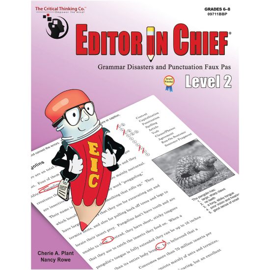 Picture of The Critical Thinking Co. Editor In Chief Level 2 Workbook, Grades 6-8