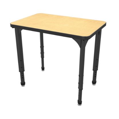 Picture of Marco Group Apex Series Adjustable 30inW Student Desk Student Desk, Fusion Maple/Black