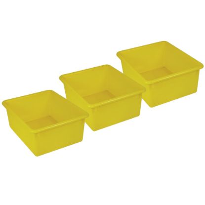 Picture of Romanoff Stowaway Letter Boxes, 5-1/4inH x 10-1/2inW x 13-1/4inD, Yellow, Pack Of 3 Boxes