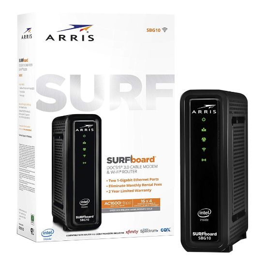 Picture of ARRIS SURFboard SBG10 DOCSIS 3.0 Cable Modem And Wi-Fi Router, 1000884