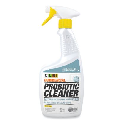 Picture of CLR Pro Commercial Probiotic Cleaner, 32 Oz, Lemon Scent, Carton Of 6 Bottles