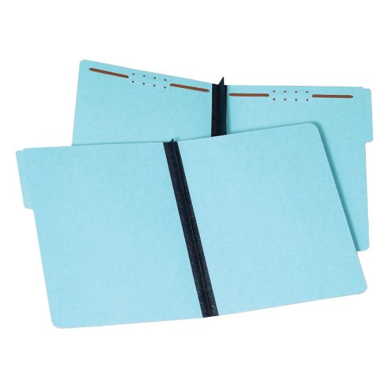 Picture of Pendaflex Pressboard Expanding Folders, 2in Expansion, 8 1/2in x 11in, Letter, 100% Recycled, Blue, Box of 25