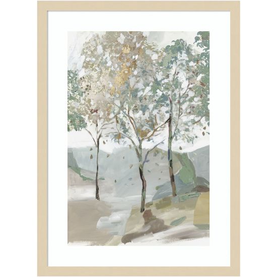 Picture of Amanti Art Breezy Landscape Trees II by Allison Pearce Wood Framed Wall Art Print, 25inH x 19inW, Natural