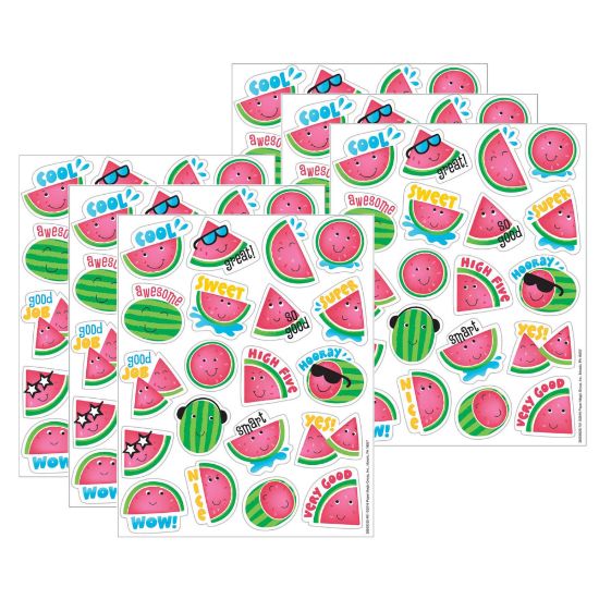 Picture of Eureka Scented Stickers, Watermelon, 80 Stickers Per Pack, Set Of 6 Packs