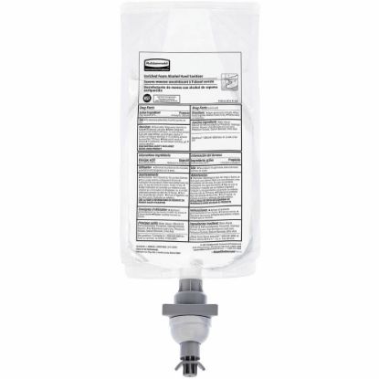 Picture of Rubbermaid Commercial Hand Sanitizer Foam Refill - Fragrance-free Scent - 37.2 fl oz (1100 mL) - Kill Germs - Hand - White Clear - Dye-free, Hygienic - 4 / Carton