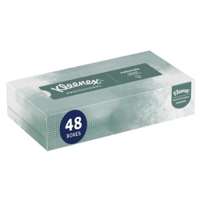 Picture of Kleenex Professional Naturals Facial Tissue, 2-Ply, White, Flat Facial Tissue Boxes for Business, 125 Sheets Per Box, Case of 48 Boxes