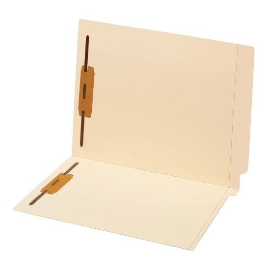 Picture of Pendaflex End-Tab Fastener Folders, Letter Size, 100% Recycled, Manila, Pack Of 50 Folders