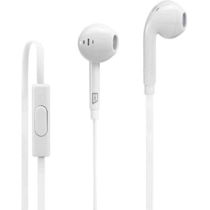 Picture of iStore Classic Fit Earbuds (White) - White - Mini-phone (3.5mm) - Wired - Earbud - 4.33 ft Cable