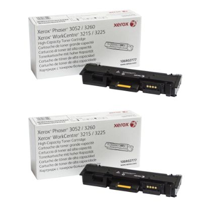 Picture of Xerox 106R02777 Black High Yield Toner Cartridges, Pack Of 2