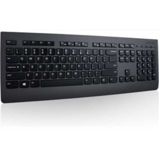 Picture of Lenovo Professional Wireless Keyboard - Wireless Connectivity - RF - USB Interface Multimedia Hot Key(s) - English (US) - Plunger/Rubber Dome Keyswitch - Black