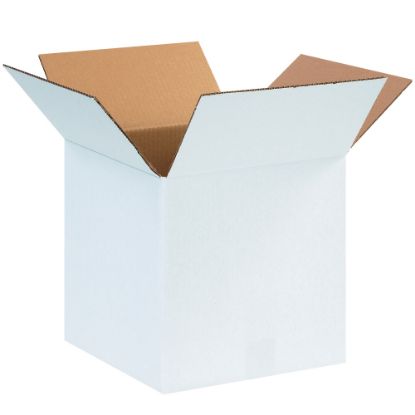 Picture of Partners Brand White Corrugated Boxes, 12in x 12in x 12in, Pack Of 25