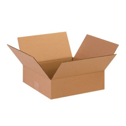 Picture of Partners Brand Flat Corrugated Boxes, 13in x 13in x 4in, Kraft, Pack Of 25