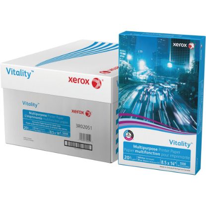 Picture of Xerox Vitality Printer & Copy Printer Paper, 10 Reams, White, Legal (8.5in x 14in), 5000 Sheets Per Case, 20 Lb, 92 Brightness