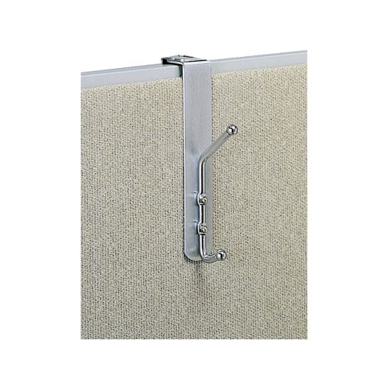 Picture of Safco Over-The-Panel Double-Garment Coat Hook, 8-1/2inH x 1-1/2inW x 4-1/4inD, Silver