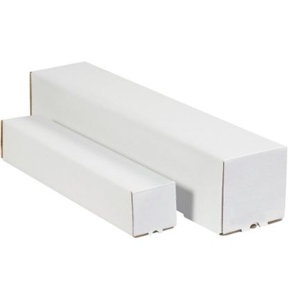 Picture of Partners Brand Square Mailing Tubes, 4inH x 4inW x 37inD, White, Pack Of 50