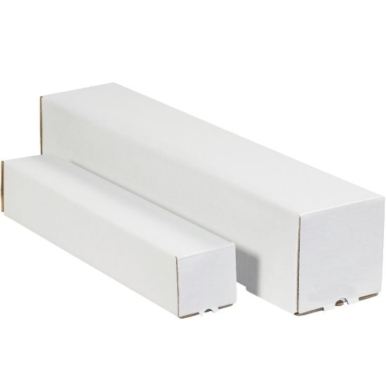 Picture of Partners Brand Square Mailing Tubes, 4inH x 4inW x 37inD, White, Pack Of 50