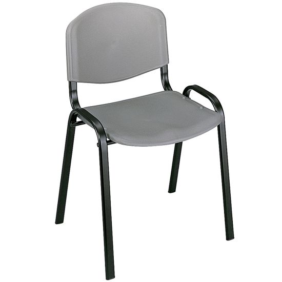 Picture of Safco Stack Chairs, Charcoal, Set Of 4