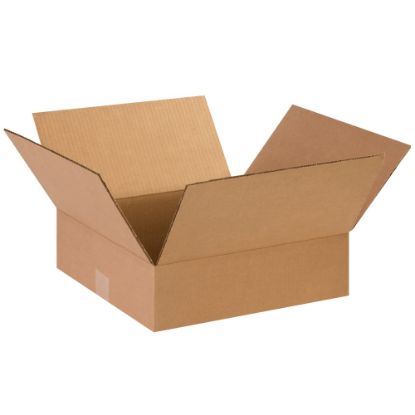 Picture of Partners Brand Flat Corrugated Boxes, 14in x 14in x 4in, Kraft, Pack Of 25