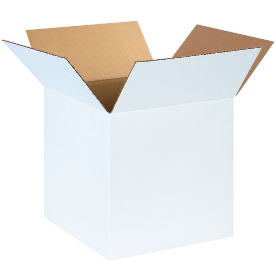 Picture of Partners Brand White Corrugated Boxes, 14in x 14in x 14in, Pack Of 25