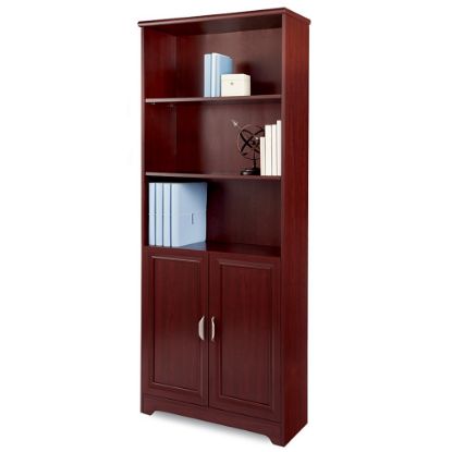 Picture of Realspace Magellan 72inH 5-Shelf Bookcase With Doors, Classic Cherry