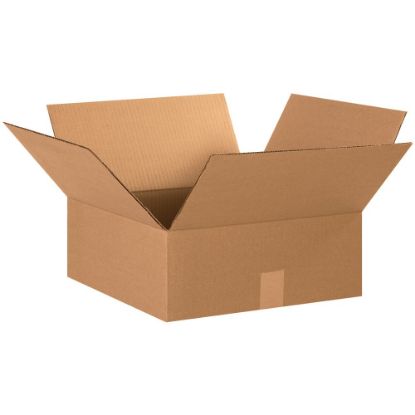 Picture of Partners Brand Flat Corrugated Boxes, 15in x 15in x 6in, Kraft, Pack Of 25