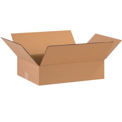 Picture of Partners Brand Flat Corrugated Boxes, 16in x 12in x 4in, Kraft, Pack Of 25