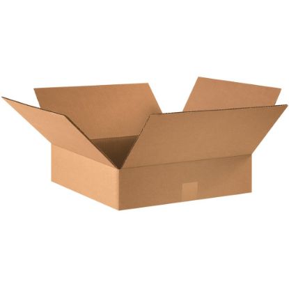 Picture of Partners Brand Flat Corrugated  Boxes, 16in x 16in x 4in, Kraft, Pack Of 25