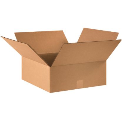 Picture of Partners Brand Flat Corrugated Boxes, 16in x 16in x 6in, Kraft, Pack Of 25