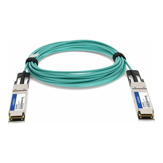 Picture of AddOn - 40GBase direct attach cable - QSFP+ to QSFP+ - 5 m - fiber optic - active