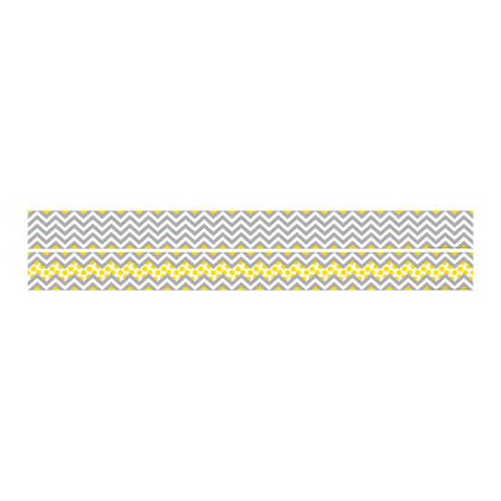 Picture of Barker Creek Double-Sided Straight-Edge Border Strips, 3in x 35in, Chevron, Pack Of 12