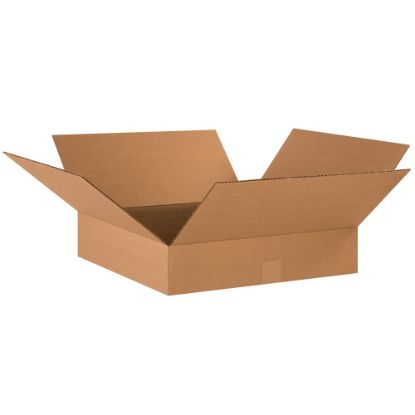 Picture of Partners Brand Flat Corrugated Boxes, 18in x 18in x 4in, Kraft, Pack Of 25