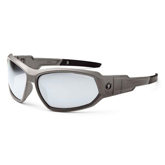 Picture of Ergodyne Skullerz Safety Glasses, Loki, Matte Gray Frame, Indoor/Outdoor Lens