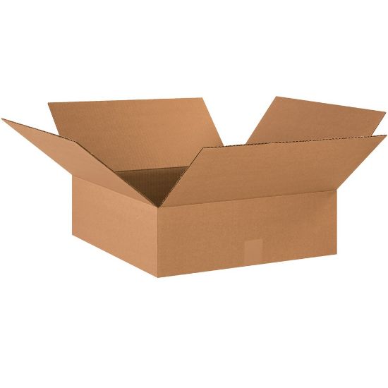 Picture of Partners Brand Flat Corrugated Boxes, 18in x 18in x 6in, Kraft, Pack Of 20