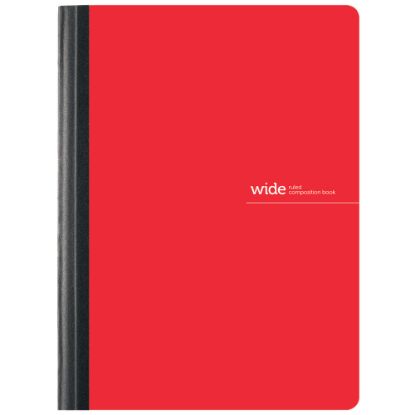 Picture of Office Depot Brand Poly Composition Book, 7-1/2in x 9-3/4in, Wide Ruled, 80 Sheets, Red