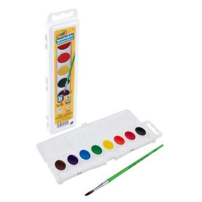 Picture of Crayola Washable Watercolor Set With Brush, Assorted Colors