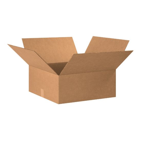 Picture of Partners Brand Flat Corrugated Boxes, 20in x 20in x 8in, Kraft, Pack Of 15